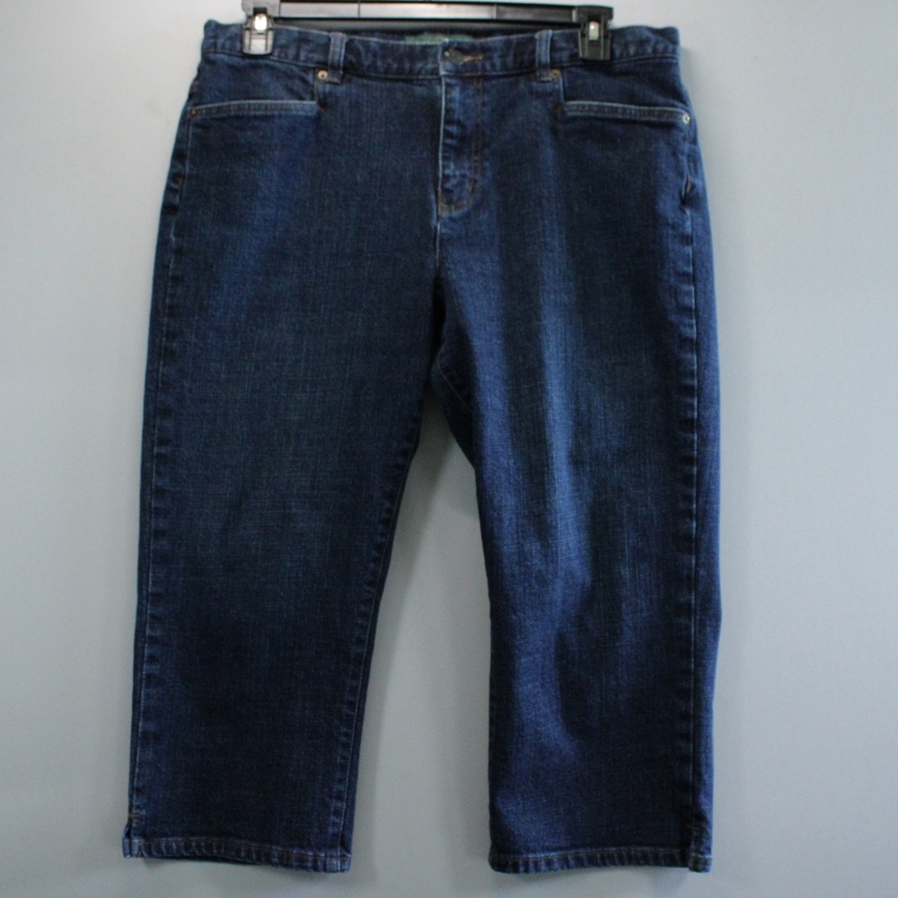 Lauren Ralph Lauren LRL Jeans Co Dark Wash Capri Denim Jeans Size 14
